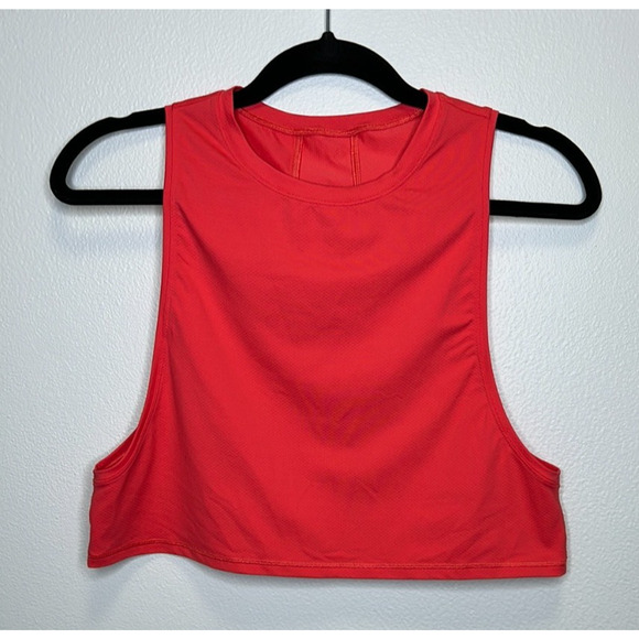 Lululemon Athletica Women's Red Muscle Crop Tank Sportswear Athleisure Gym Small - Picture 1 of 3